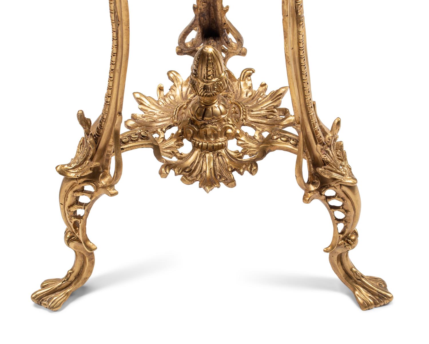 A Pair of Continental Gilt Bronze Stands
