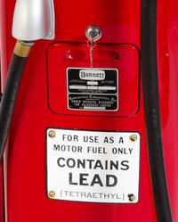 A Bennett Enameled Gasoline Pump Height 76 inches. — FIRST HALF 20TH CENTURY