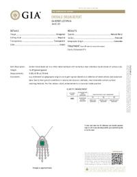 COLOMBIAN EMERALD AND DIAMOND PENDANT NECKLACE