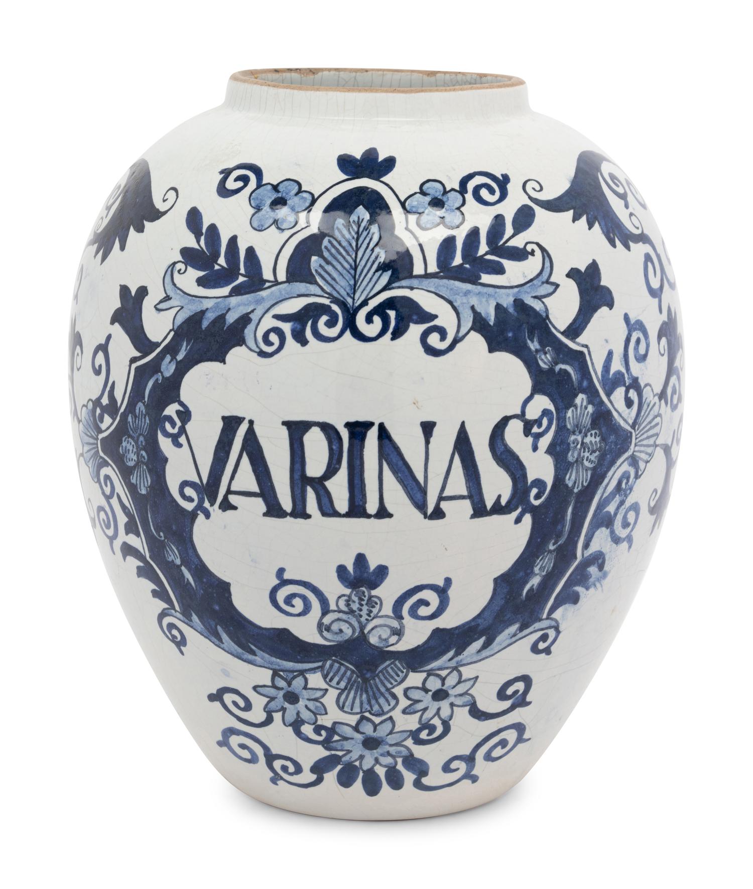 A Delftware Tobacco Jar