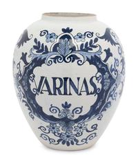 A Delftware Tobacco Jar
