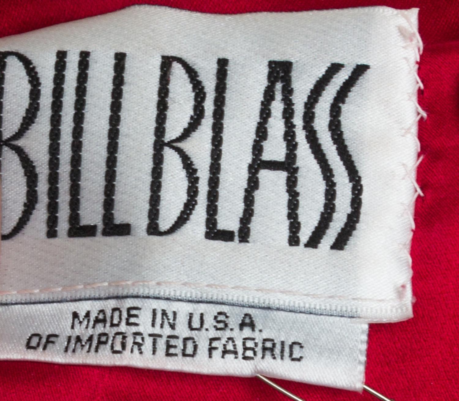 A Bill Blass Red Silk and Beaded Pant Ensemble, Size 14.
