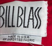 A Bill Blass Red Silk and Beaded Pant Ensemble, Size 14.
