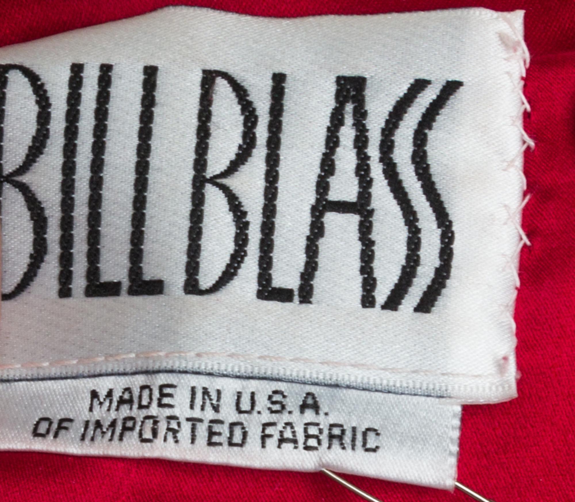 A Bill Blass Red Silk and Beaded Pant Ensemble, Size 14.