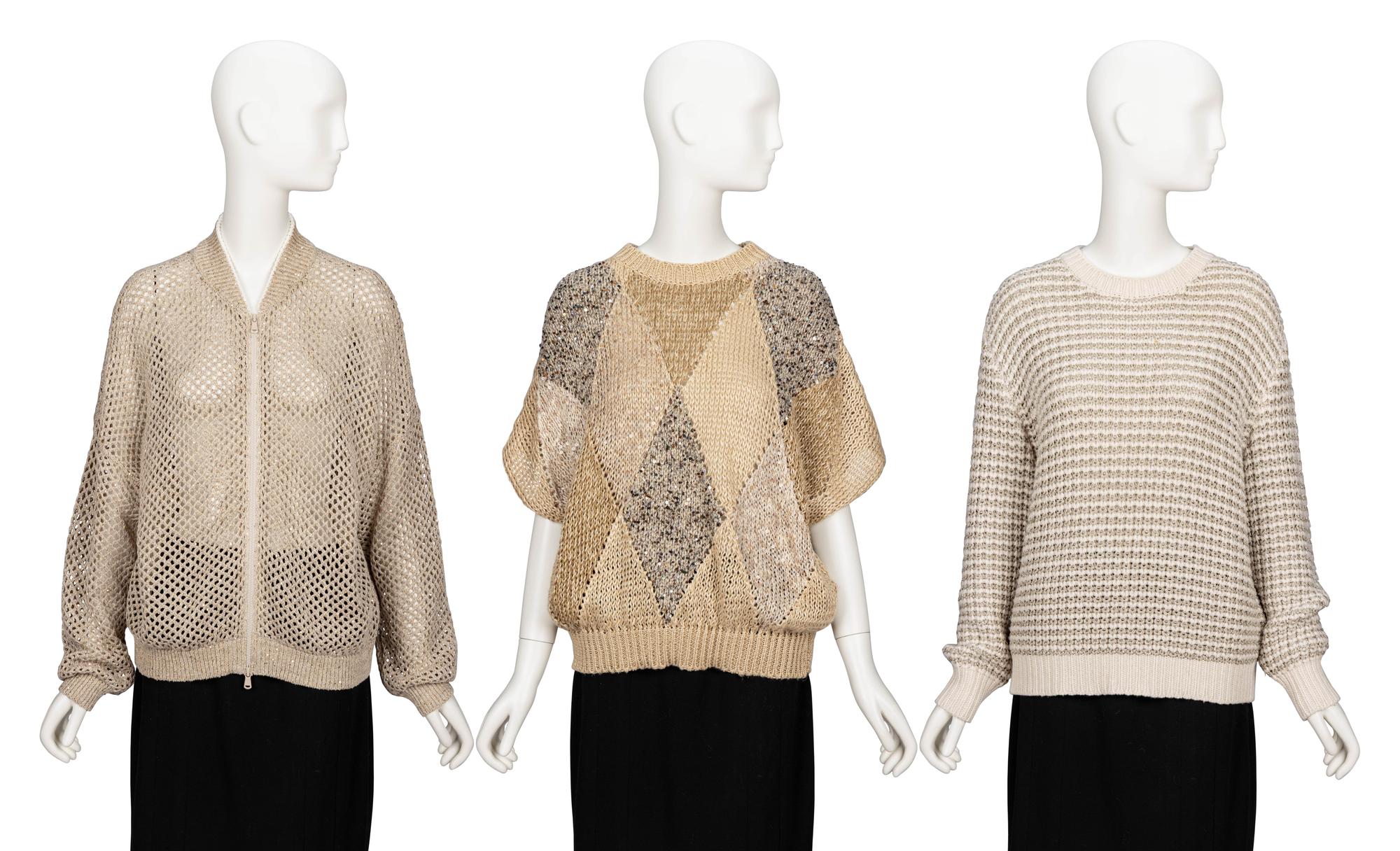 Brunello Cucinelli, Three Knit Tops