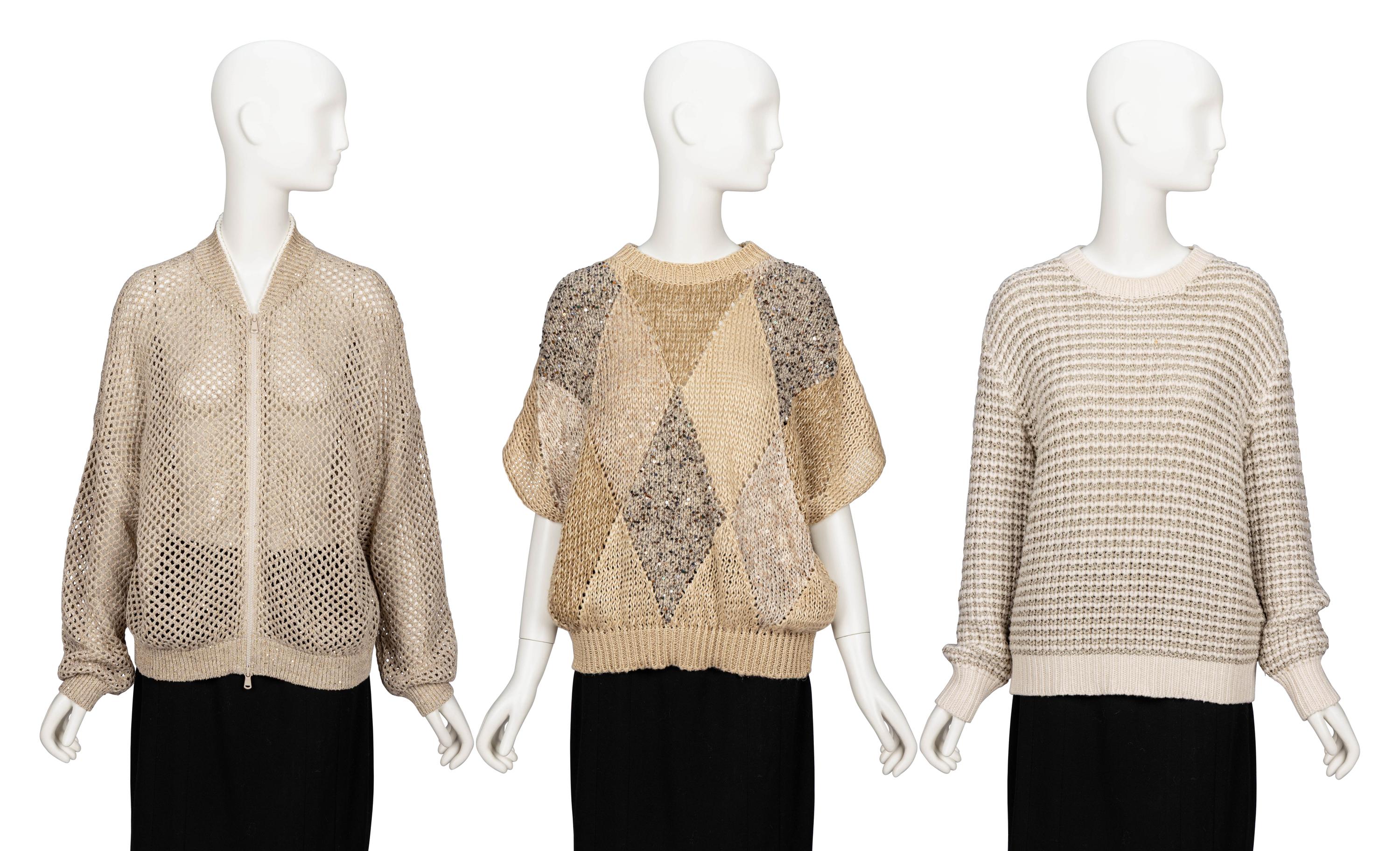 Brunello Cucinelli, Three Knit Tops
