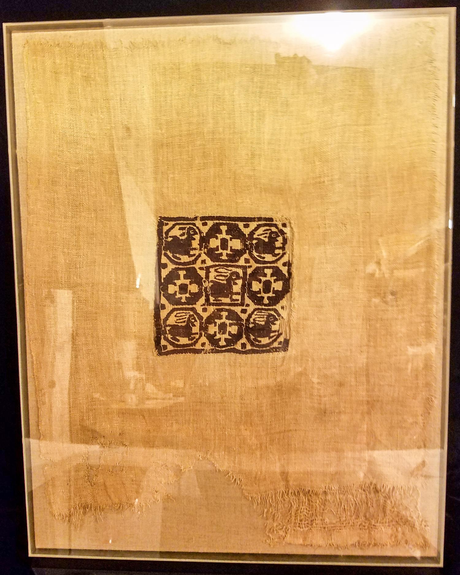 A Coptic Cloth. Height 21 x width 17 inches.