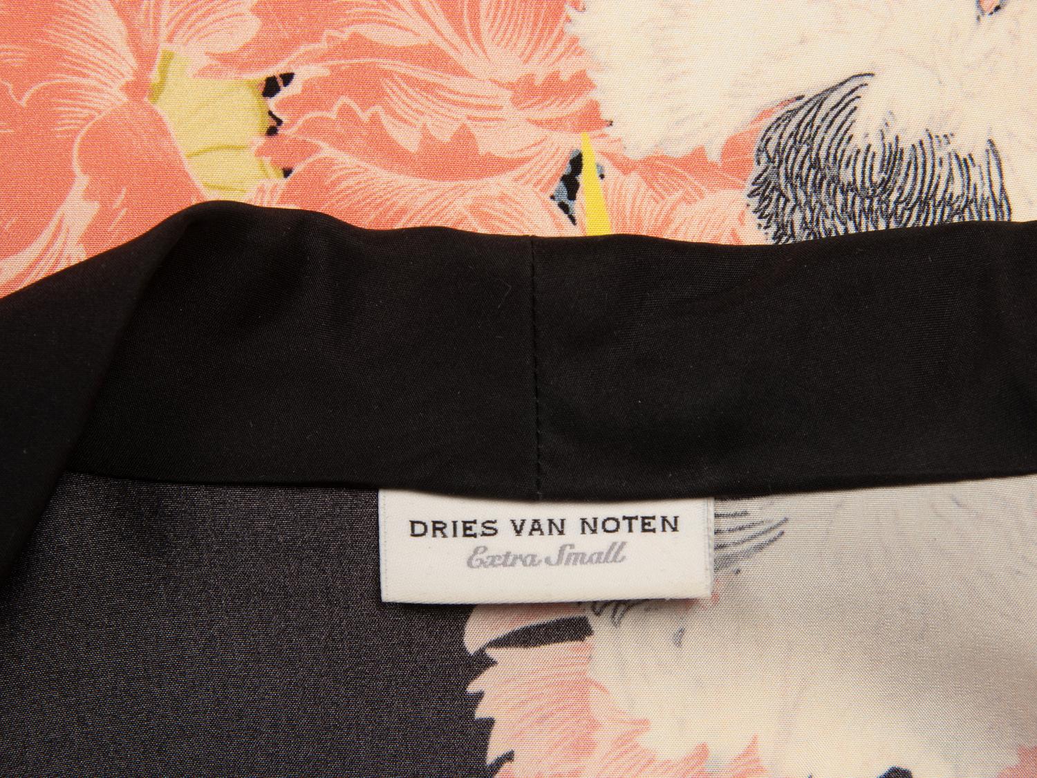DRIES VAN NOTEN, PRINTED SILK ROBE