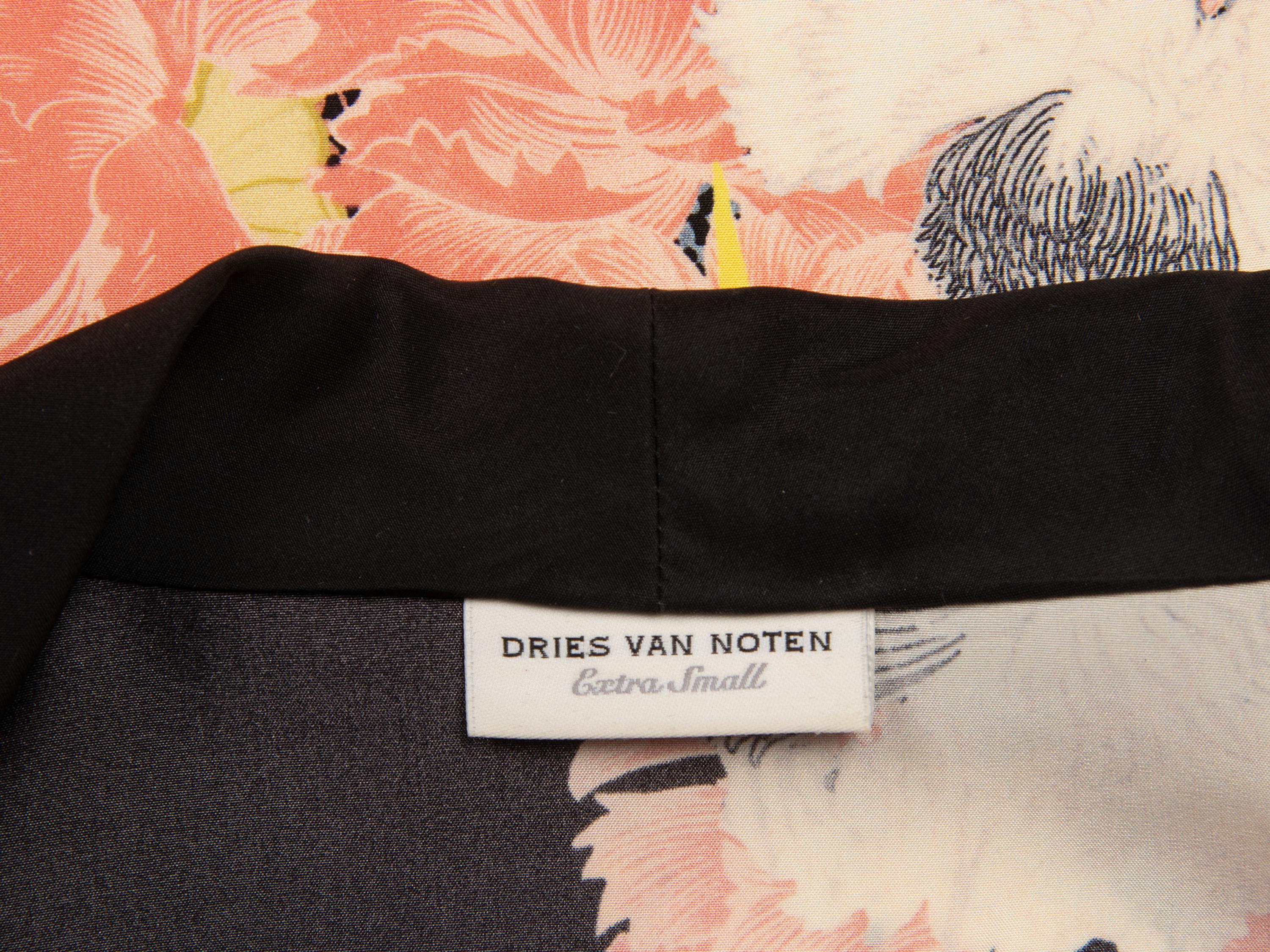 DRIES VAN NOTEN, PRINTED SILK ROBE