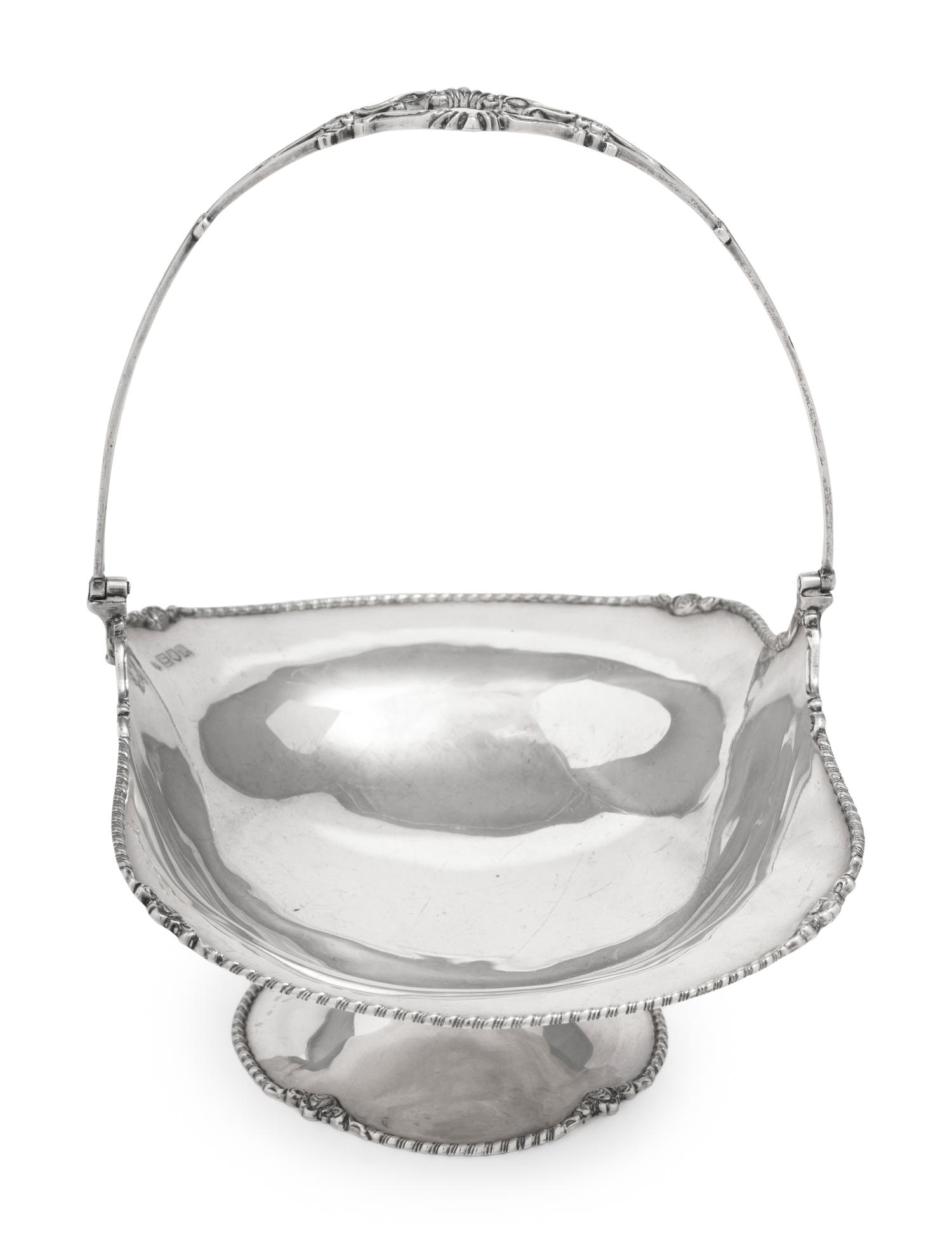 An English Silver Centerpiece Basket