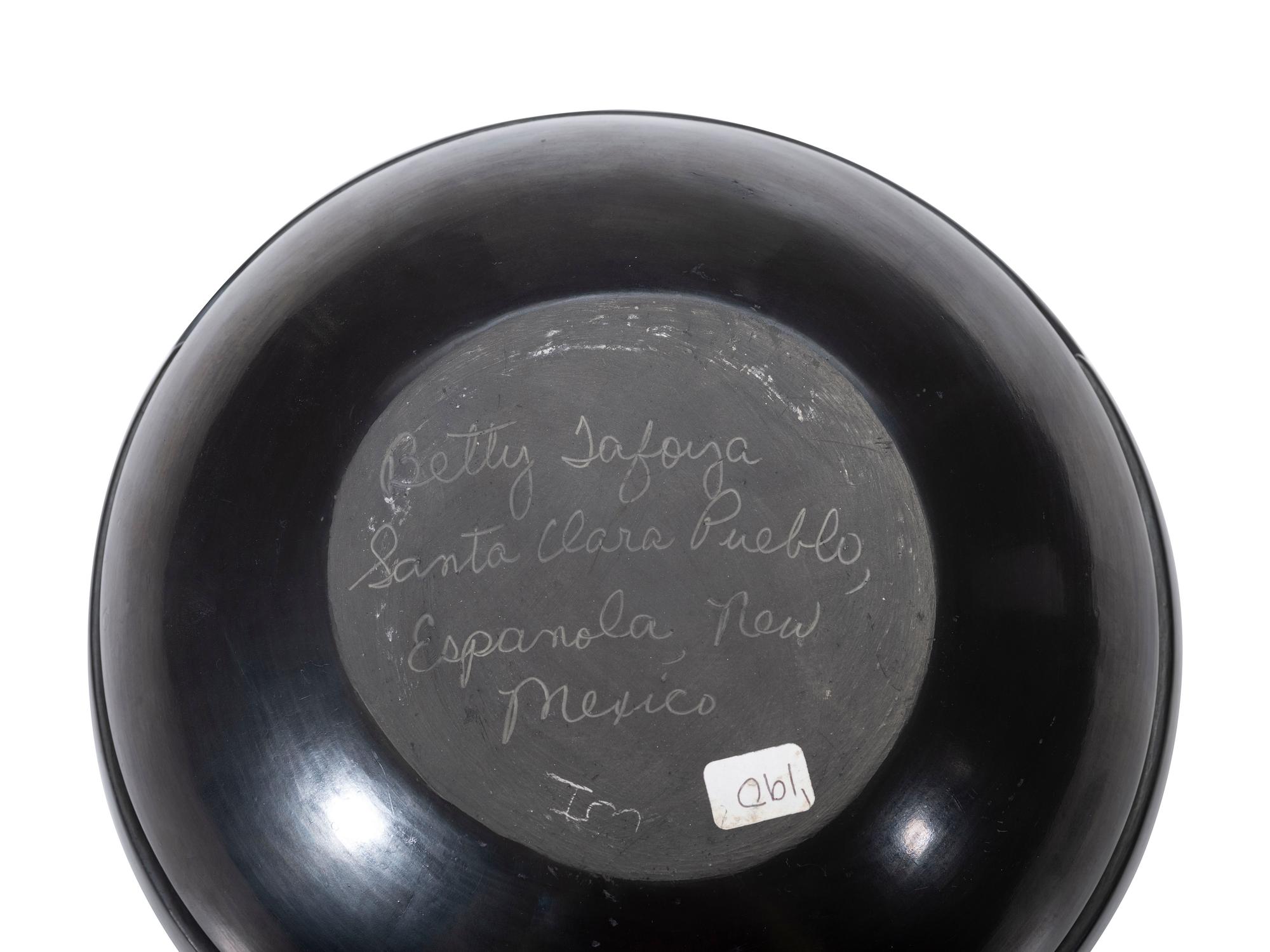 Carved Blackware Pottery Bowl