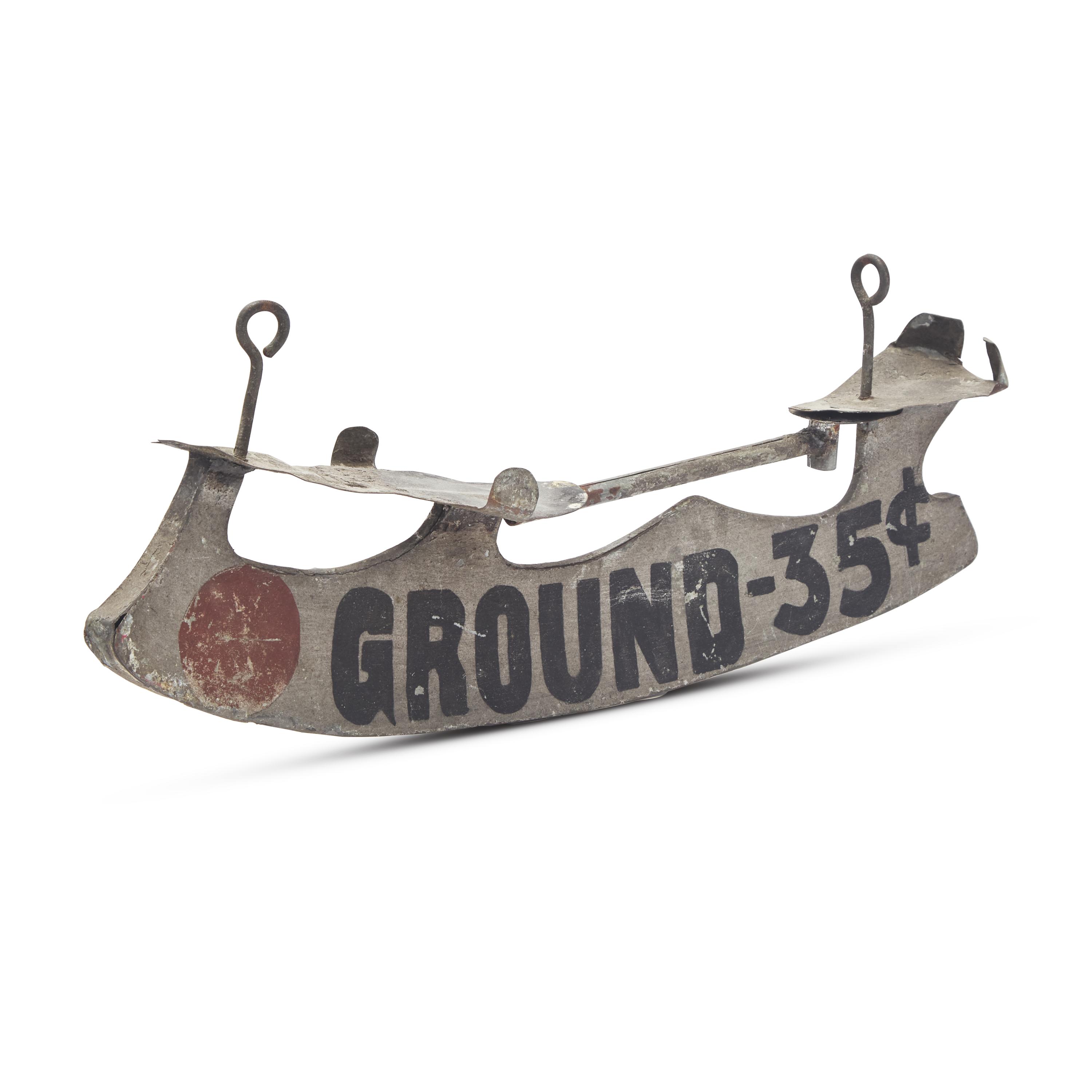 A Painted Tin Ice Skate Trade Sign