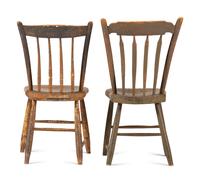 Two Painted Comb-Back Side Chairs