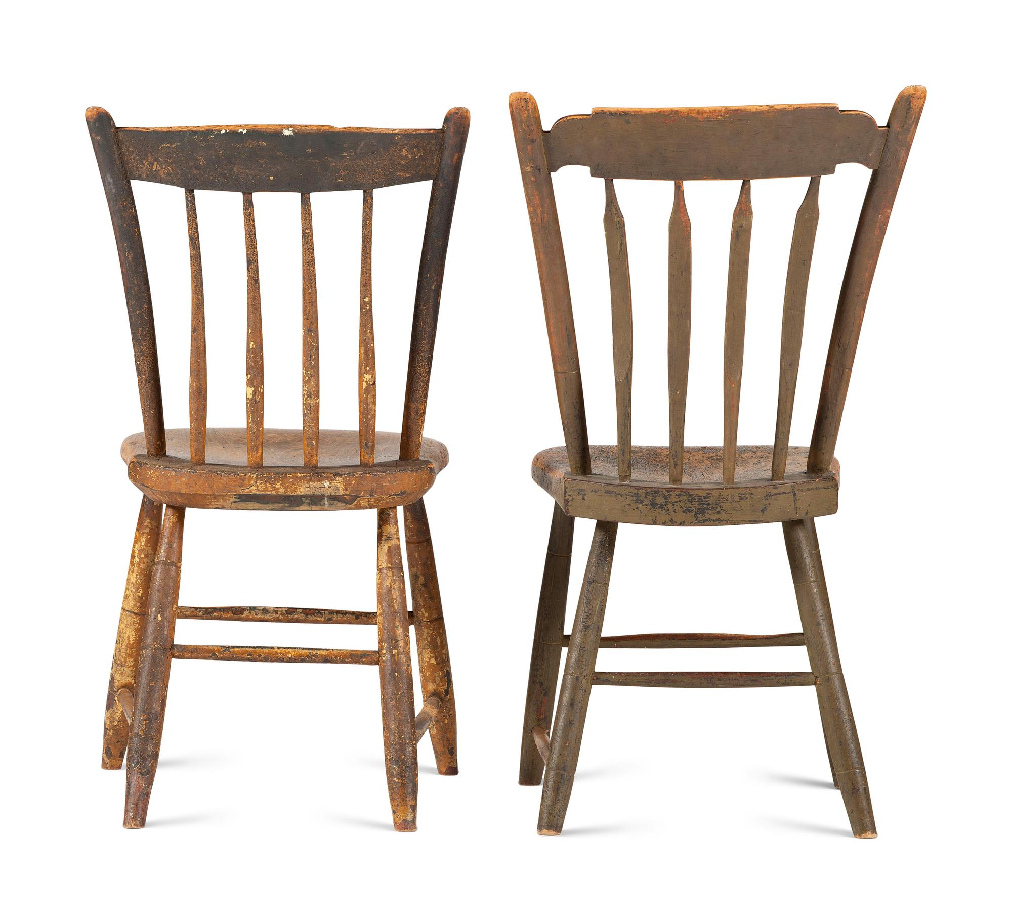 Two Painted Comb-Back Side Chairs