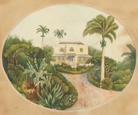 Anglo-Caribbean School, 18th / 19th Century — Two Rare Drawings of Welchman Hall Plantation: The Great House and Sugar Mill, St. Thomas Parish, Barbados