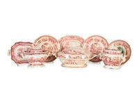 A Group of English Transferware Serving and Table Articles
