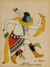 Harrison Begay 6 1/4 x 5 inches — (Dine, 1914-2012)