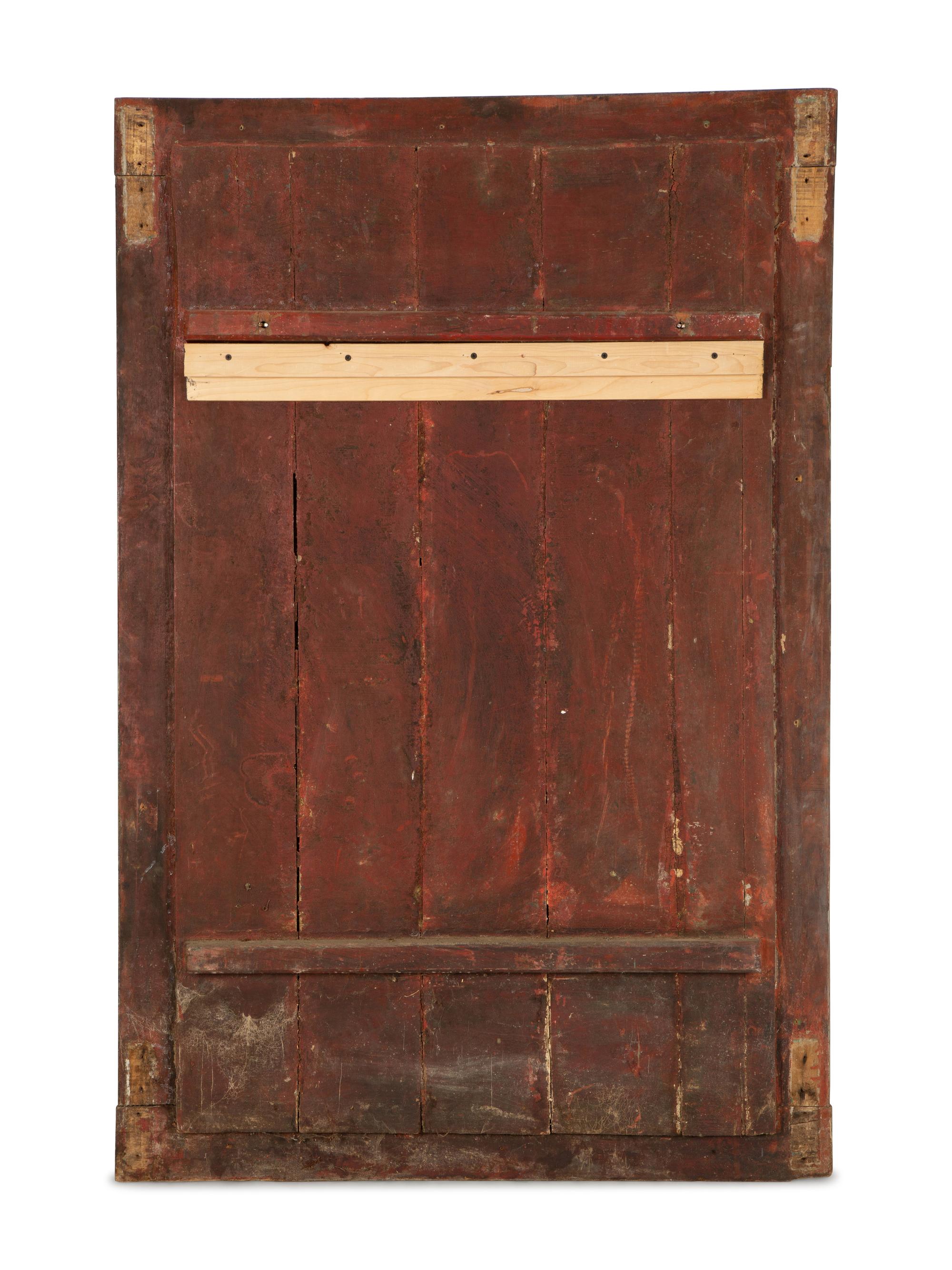 An Islamic Carved and Painted Wood Panel — 19th/20th Century