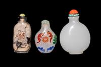Three Chinese Glass Snuff Bottles