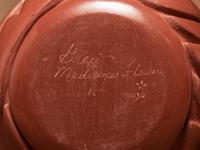 Sgraffito Pottery Perfume Container and Seed Jar