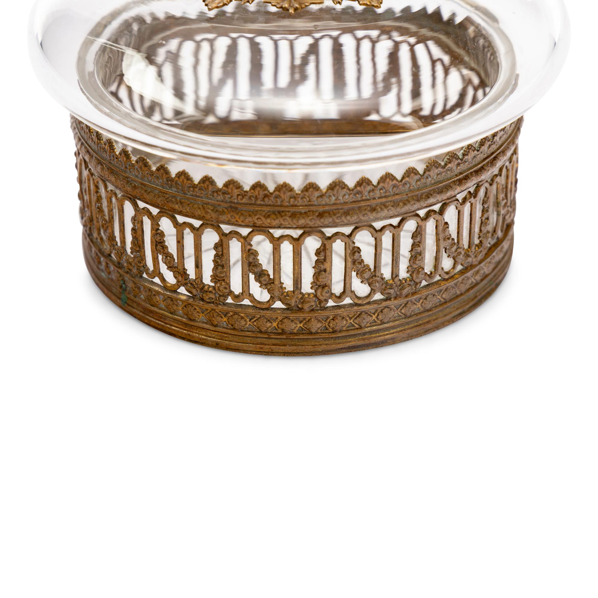 A Palais Royal Gilt Bronze Mounted Glass Bonbonnière