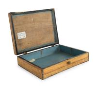 A French Faux Bois and Grisaille-Painted Box