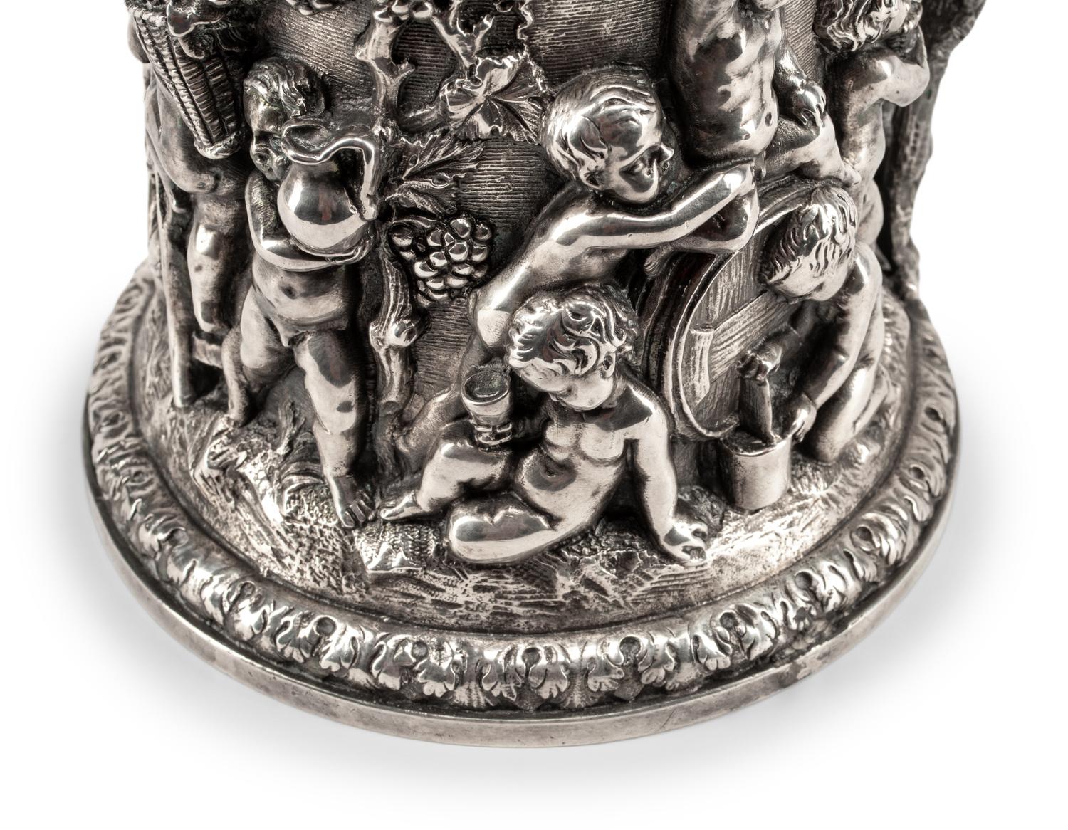 A Continental Silver-Plate Tankard