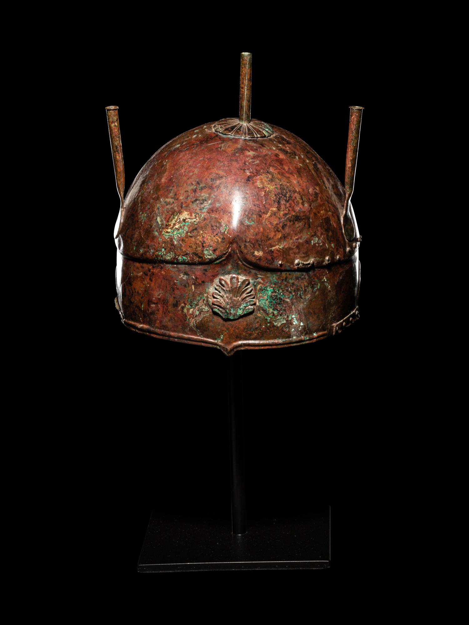 A Greek Bronze Chalcidian Helmet