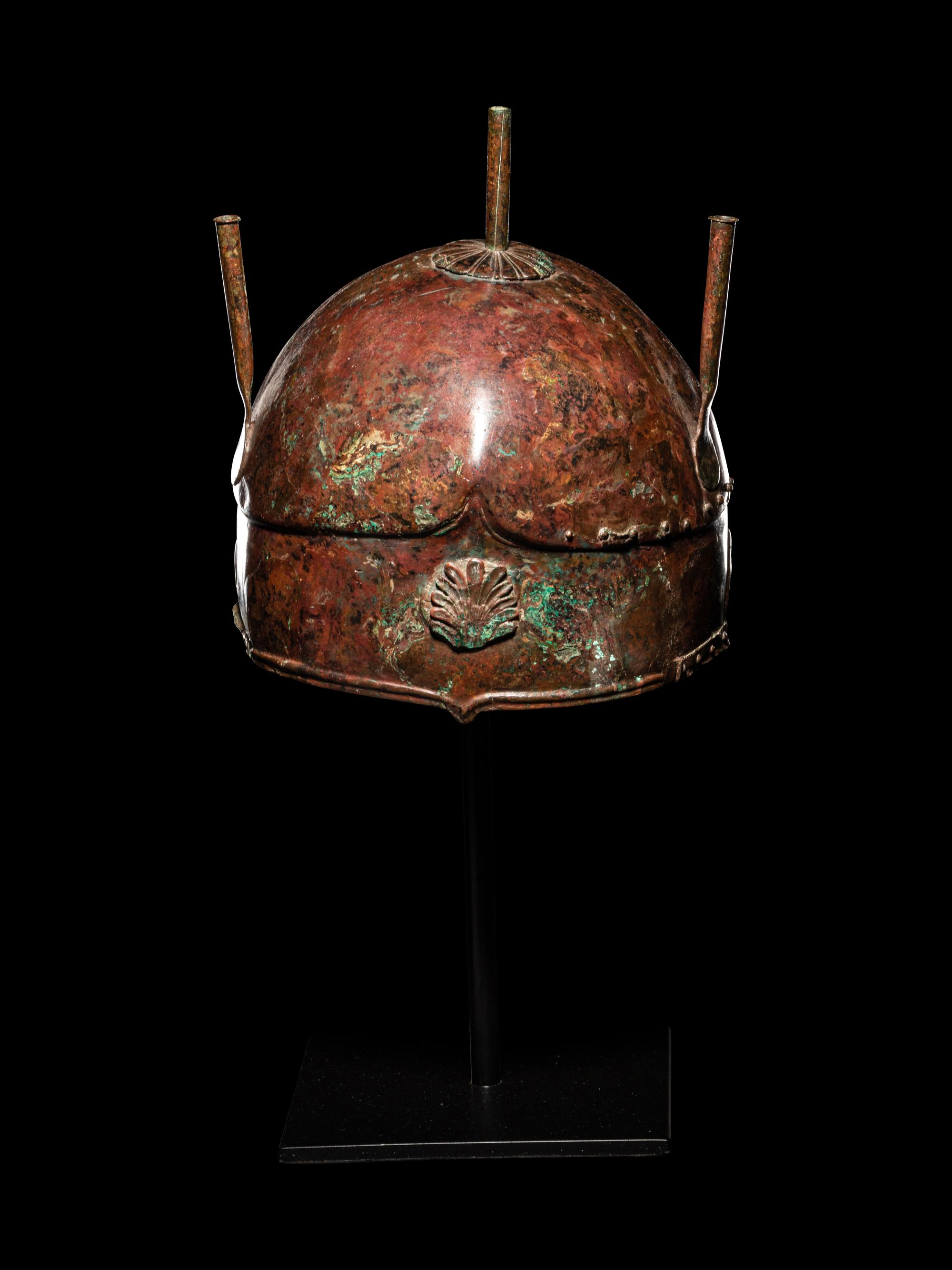 A Greek Bronze Chalcidian Helmet