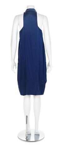 Valentino Royal Blue Silk Dress, 1990-2000s