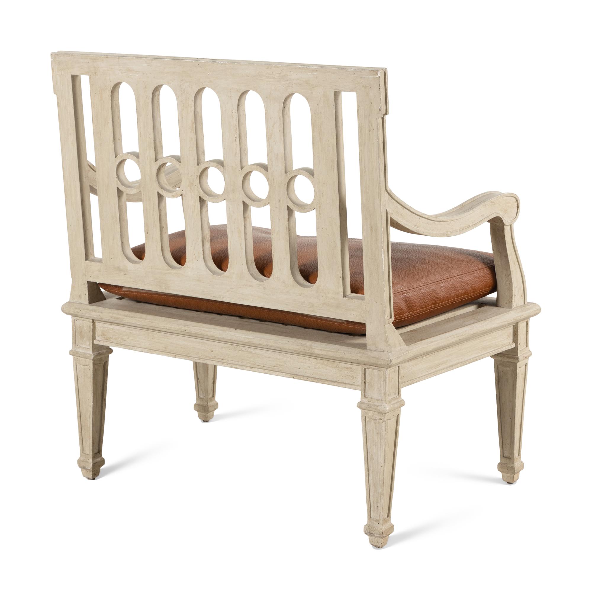 A Contemporary White Painted Armchair