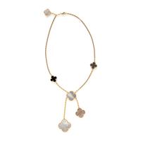VAN CLEEF & ARPELS, ONYX AND MOTHER-OF-PEARL 'MAGIC ALHAMBRA' NECKLACE