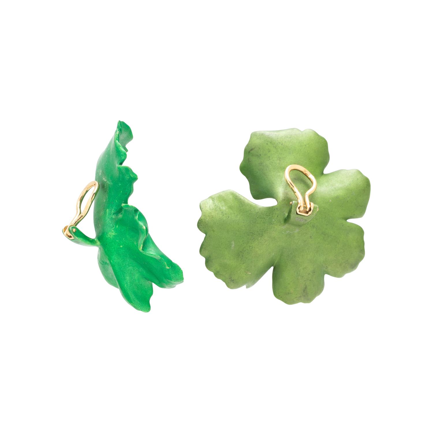 JAR, ALUMINUM 'GERANIUM' EARRINGS