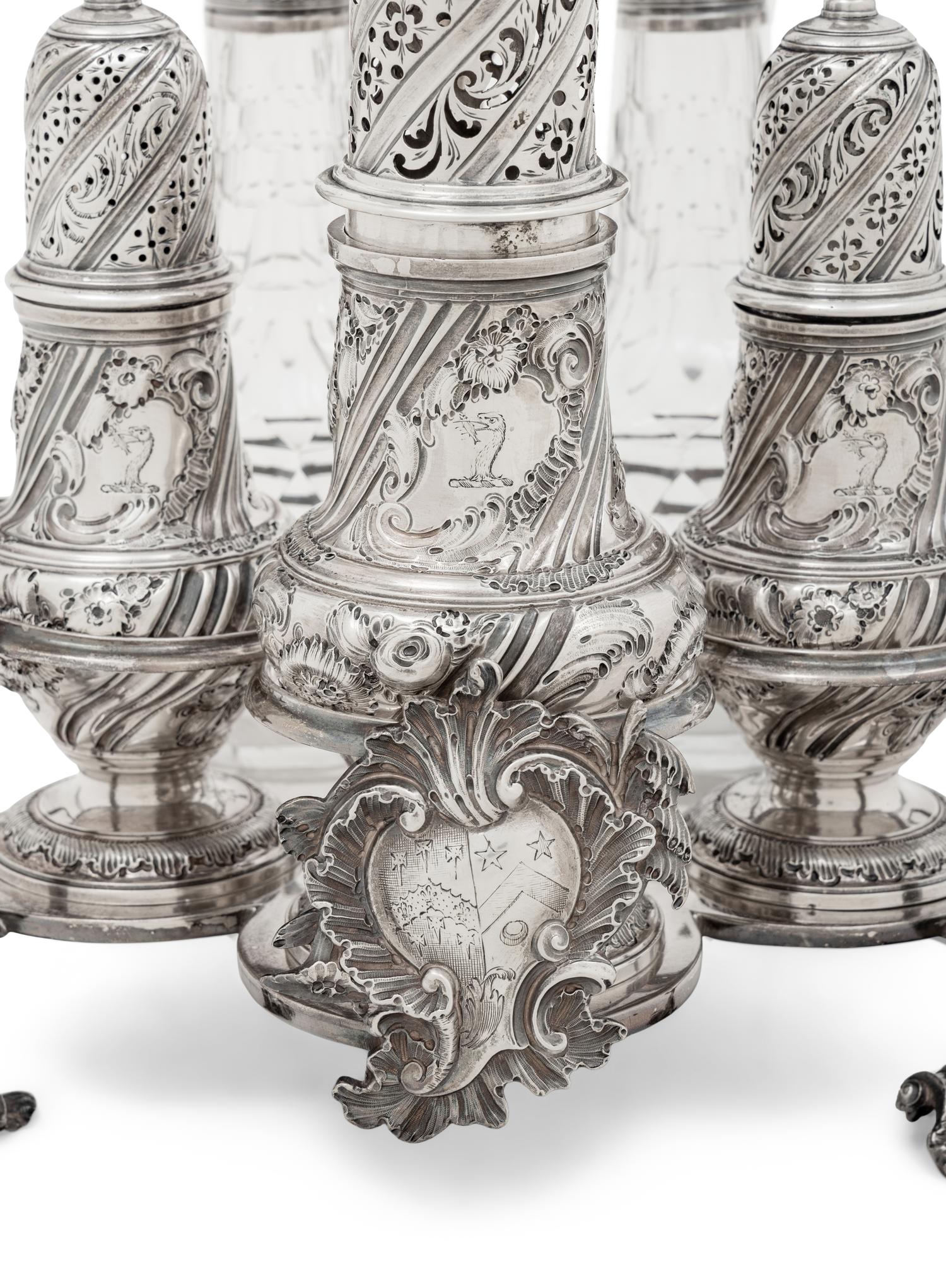 A George II Silver Cruet Stand