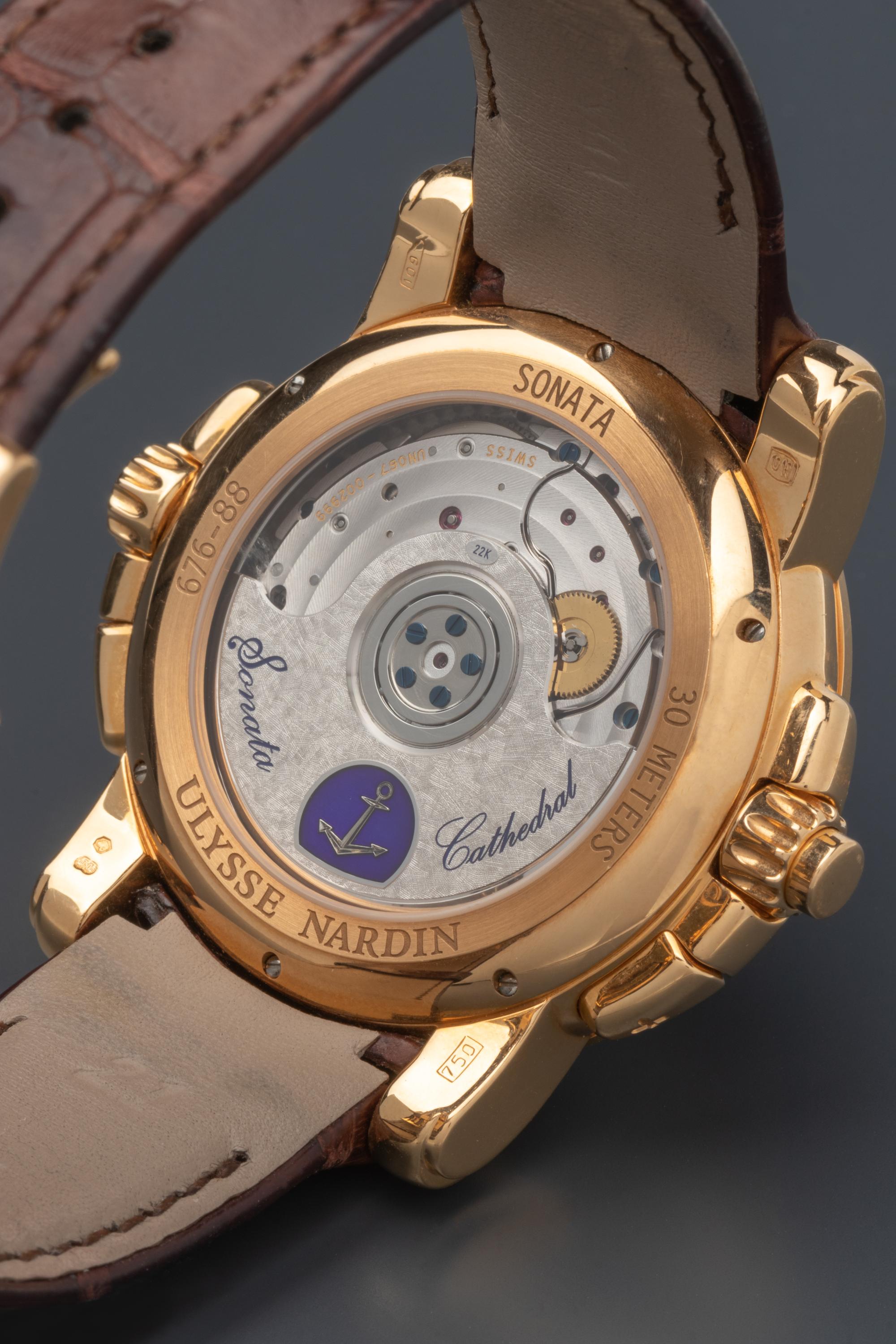 ULYSSE NARDIN, REF. 666-88 18K YELLOW GOLD 'SONATA' WATCH