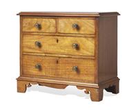 A Miniature George III or Regency Mahogany Chest of Drawers