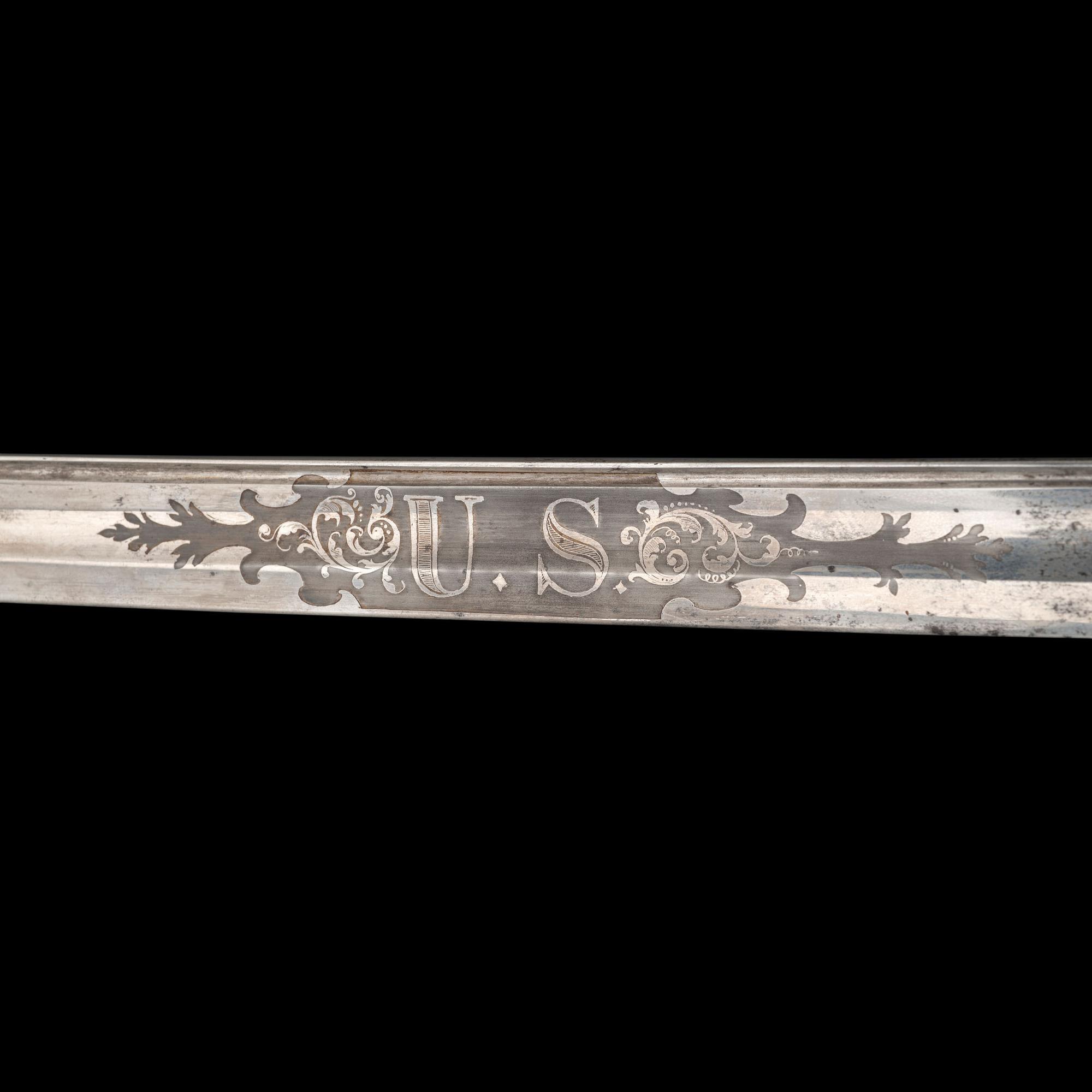 Cased Clauberg Model 1850 Foot Officers Sword Presented to Lt. Asaph Dodge of the 116th NY with Belt and Sash
