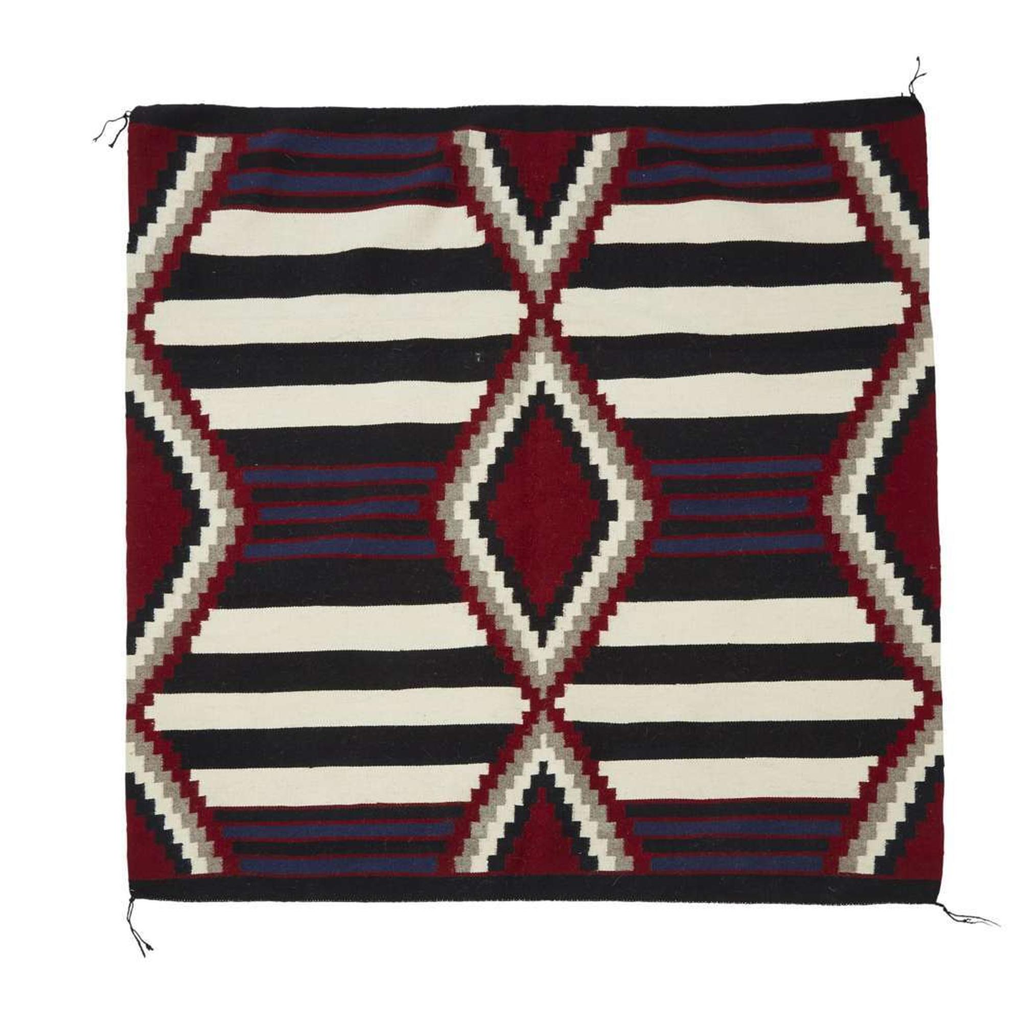 Two Navajo third phase chief's blankets last half 20th century