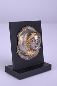 A Thracian Gilt-Silver Tondo of a Female Bust