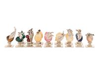 Sixteen Gucci Silver Mounted Hardstone Place Card Holders