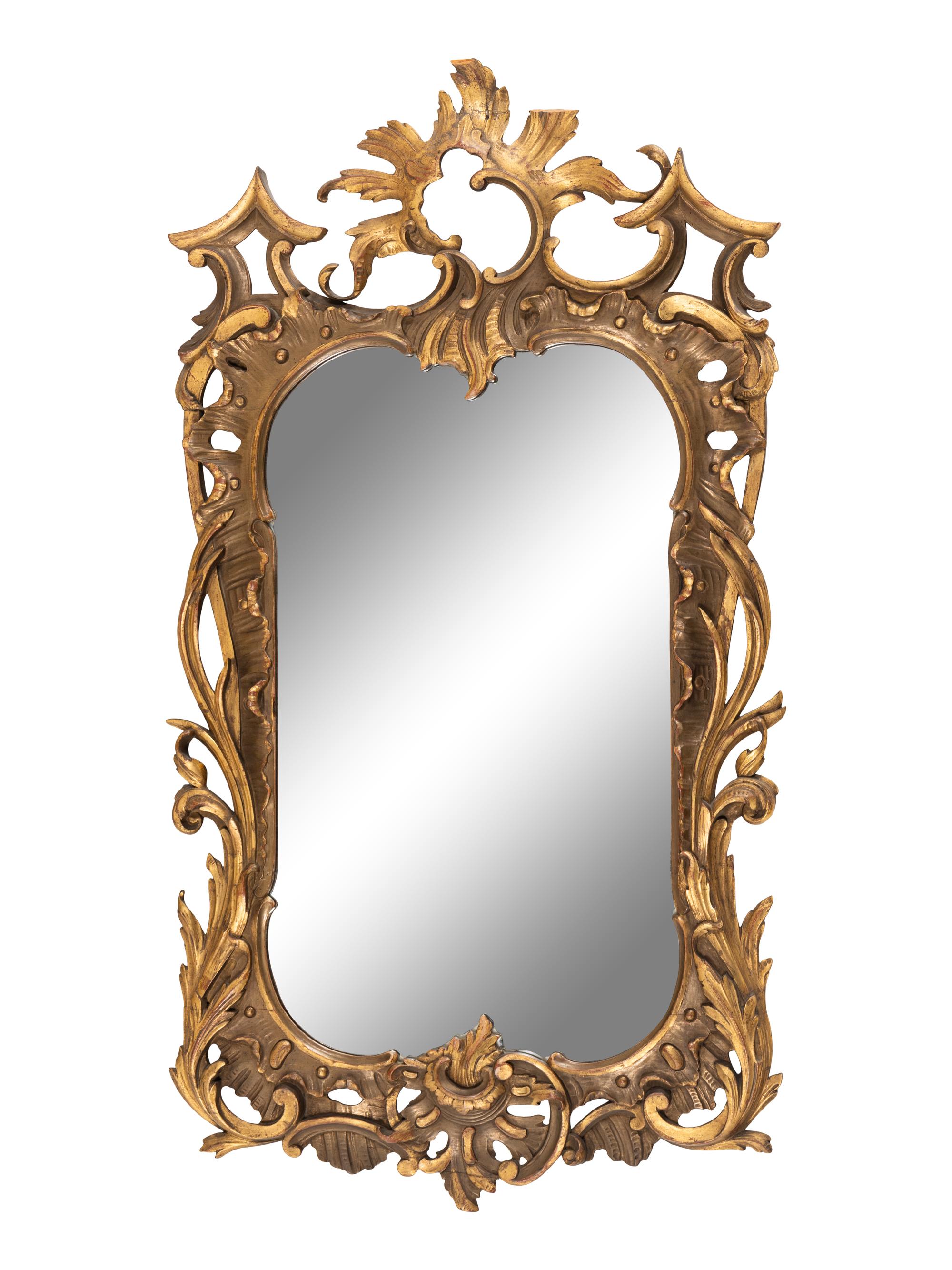 A Pair of George III Style Giltwood Mirrors