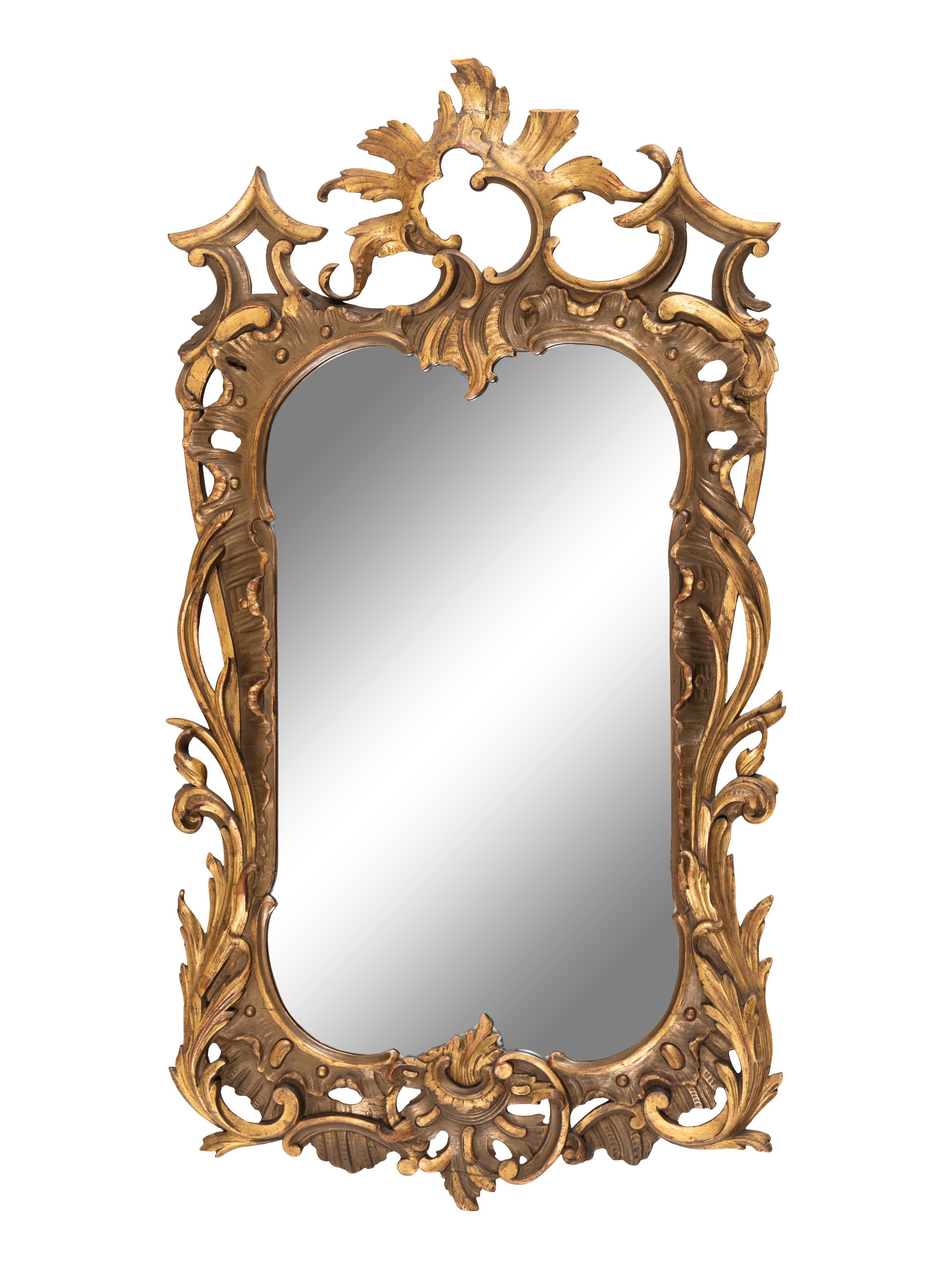 A Pair of George III Style Giltwood Mirrors