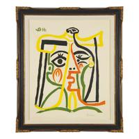 Pablo Picasso (Spanish, 1881–1973) — Portrait de Jacqueline au chapeau de paille , 1962