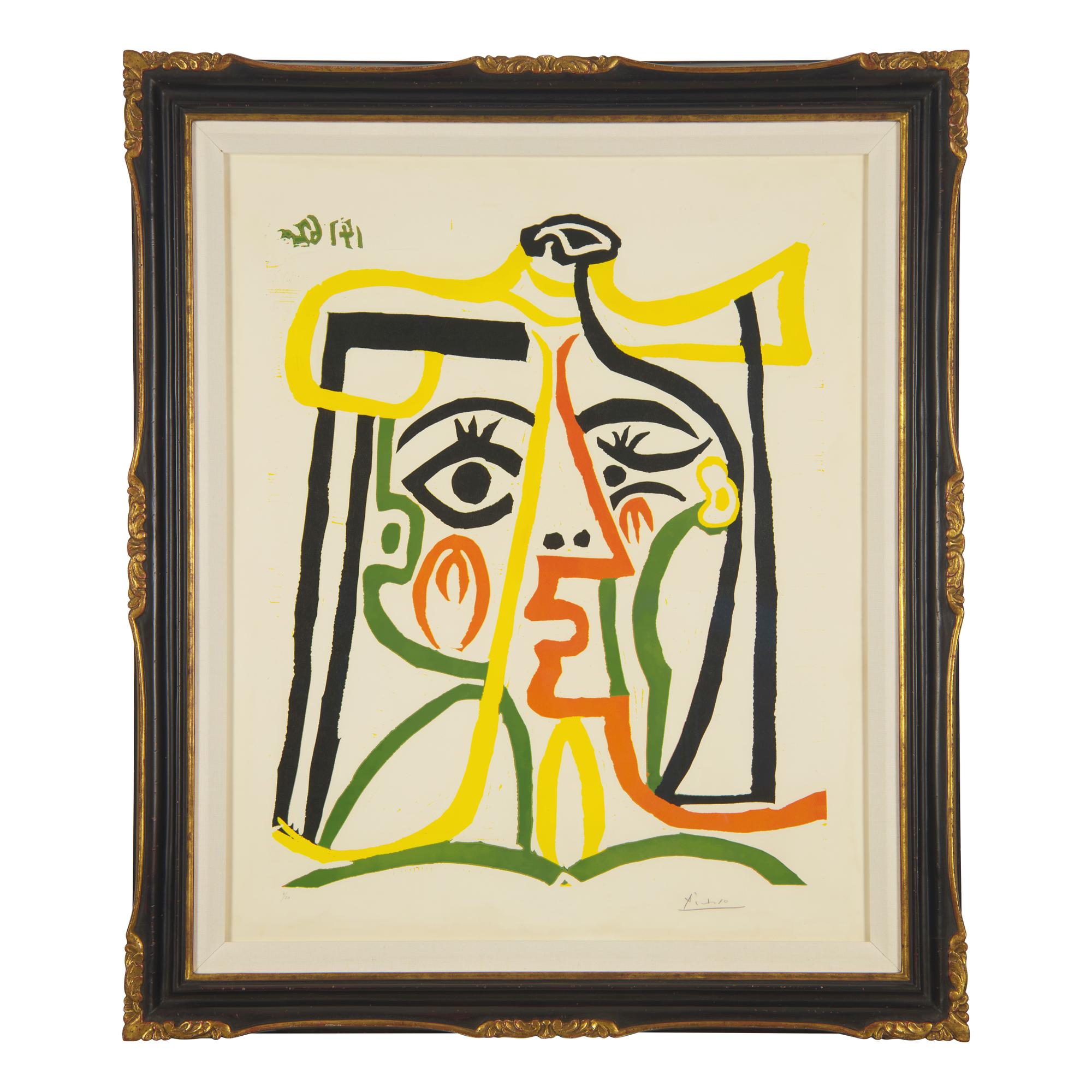 Pablo Picasso (Spanish, 1881–1973) — Portrait de Jacqueline au chapeau de paille , 1962