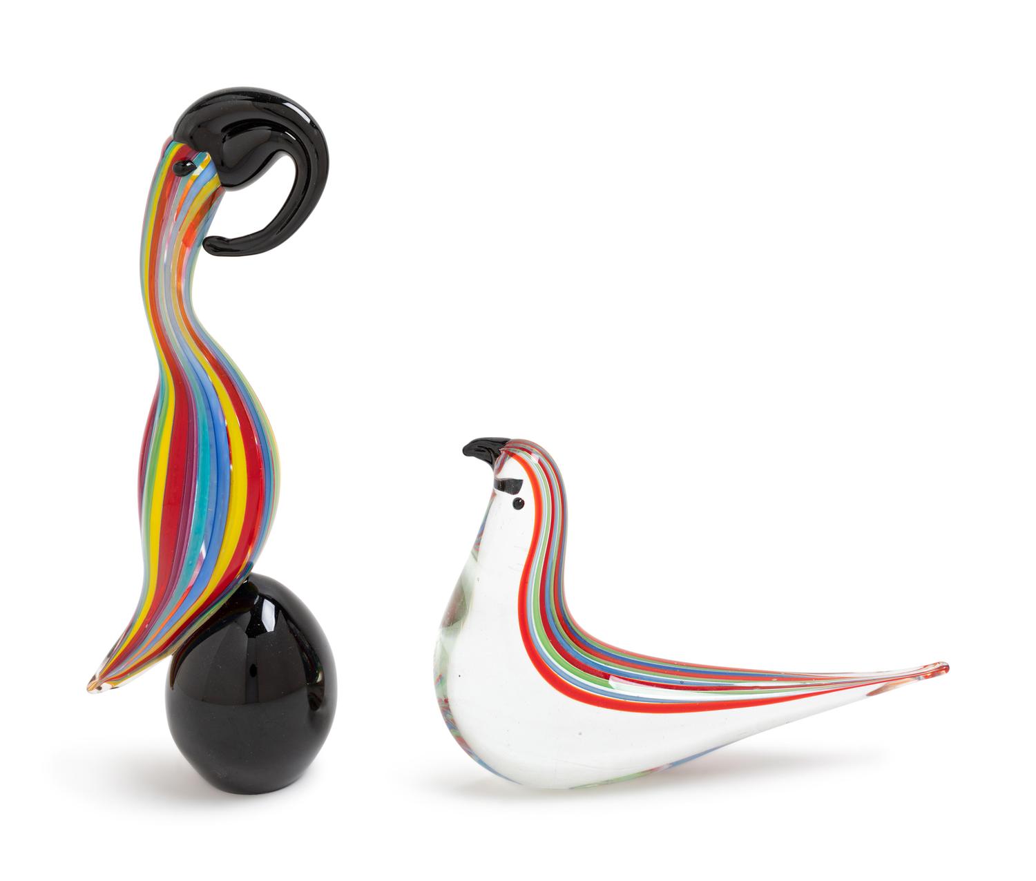 Two Murano Style Glass Birds — 20TH CENTURY