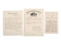 [CIVIL WAR]. A group of documents including muster rolls, discharge papers, and documents from headquarters, highlighted by a muster roll of Company A, 3rd Louisiana Cavalry.