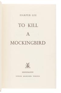 LEE, Harper (1926-2016). To Kill A Mockingbird. London: Heinemann, 1960.