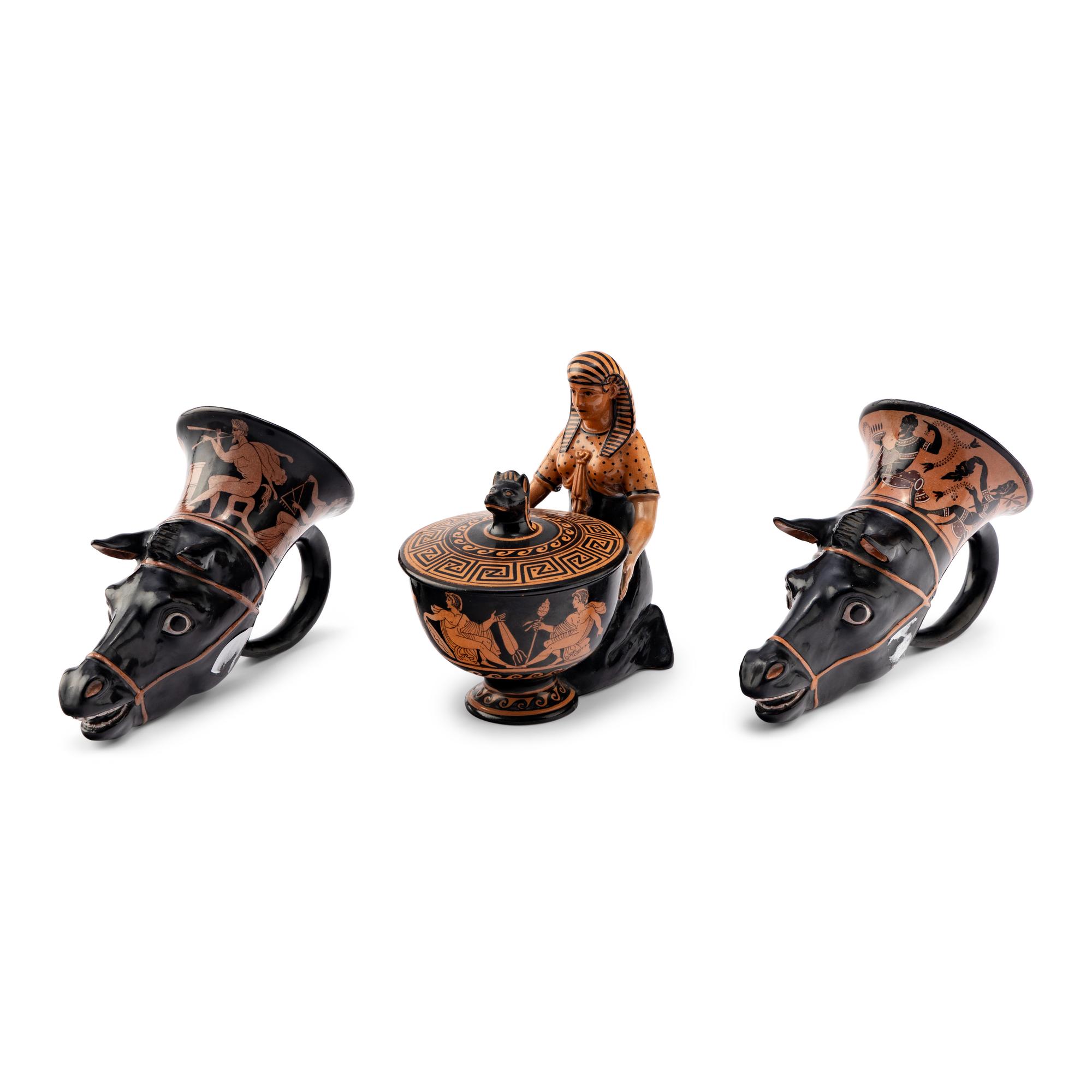 Three Attic Style Terracotta Vessels