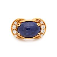 LAPIS LAZULI AND DIAMOND RING