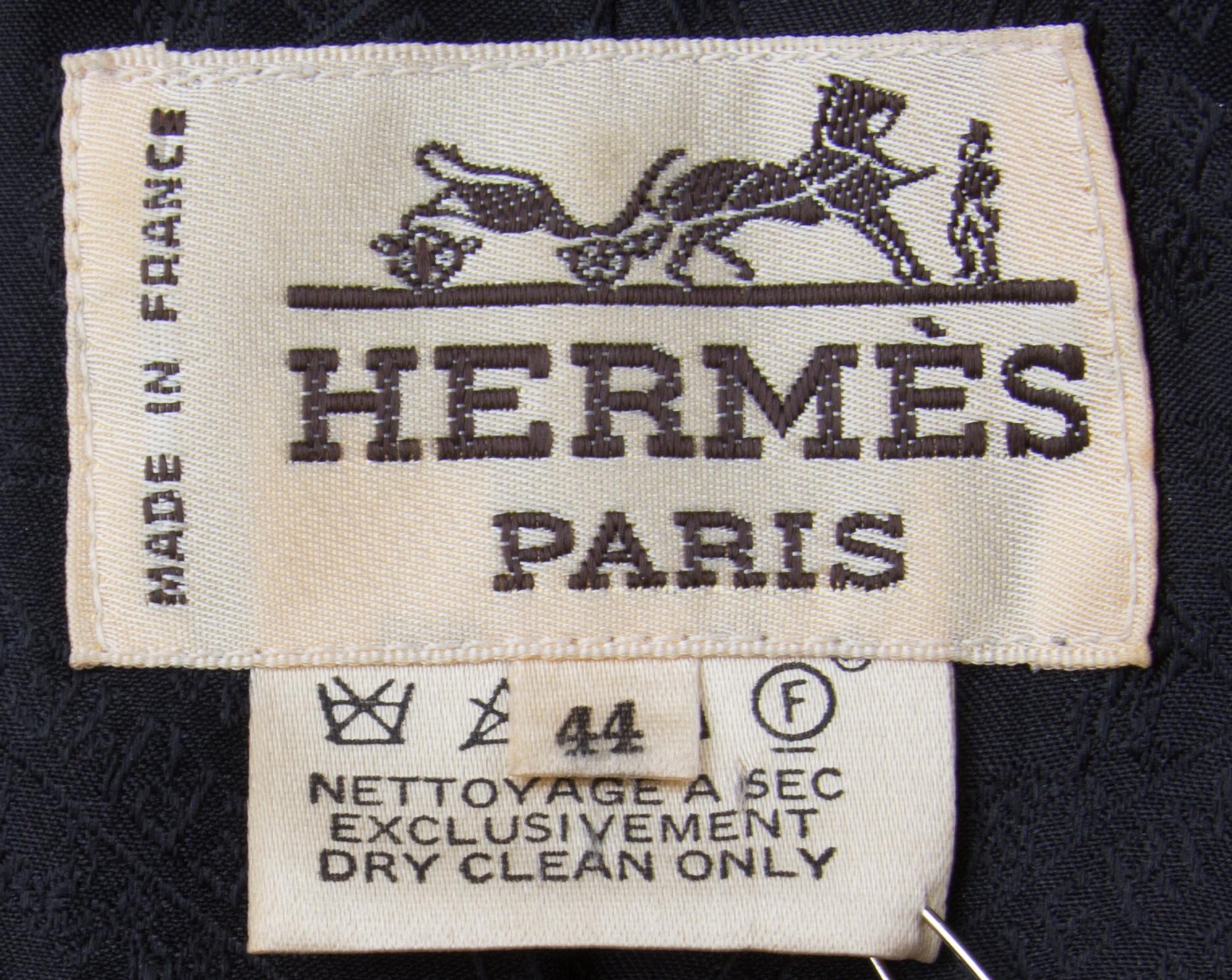 An Hermes Reversible Black Jacket Ensemble,